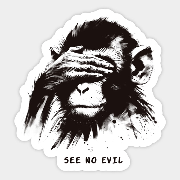 See no evil Sticker by CreativeSage